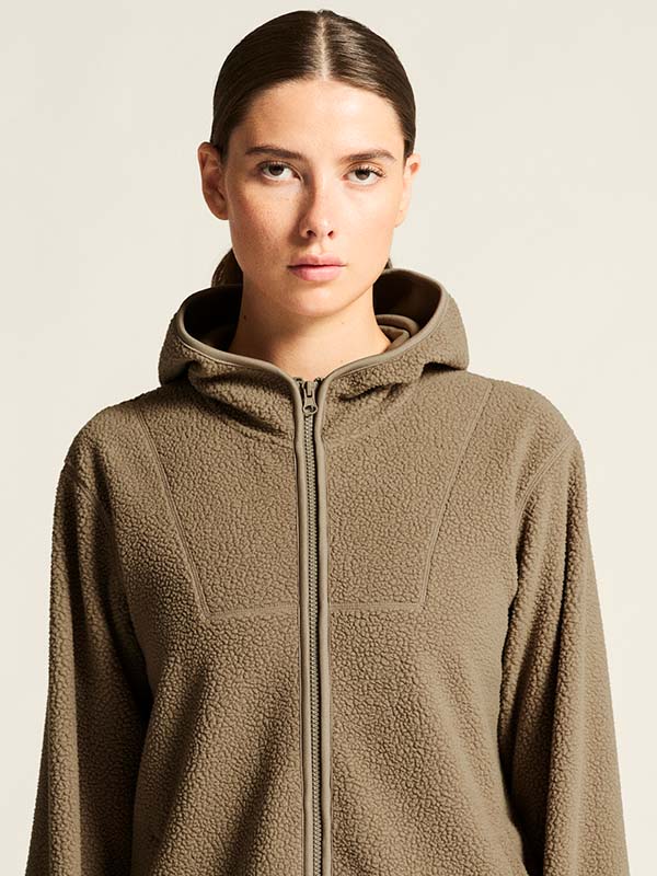 Join Pile Fleece FZ Hood dam