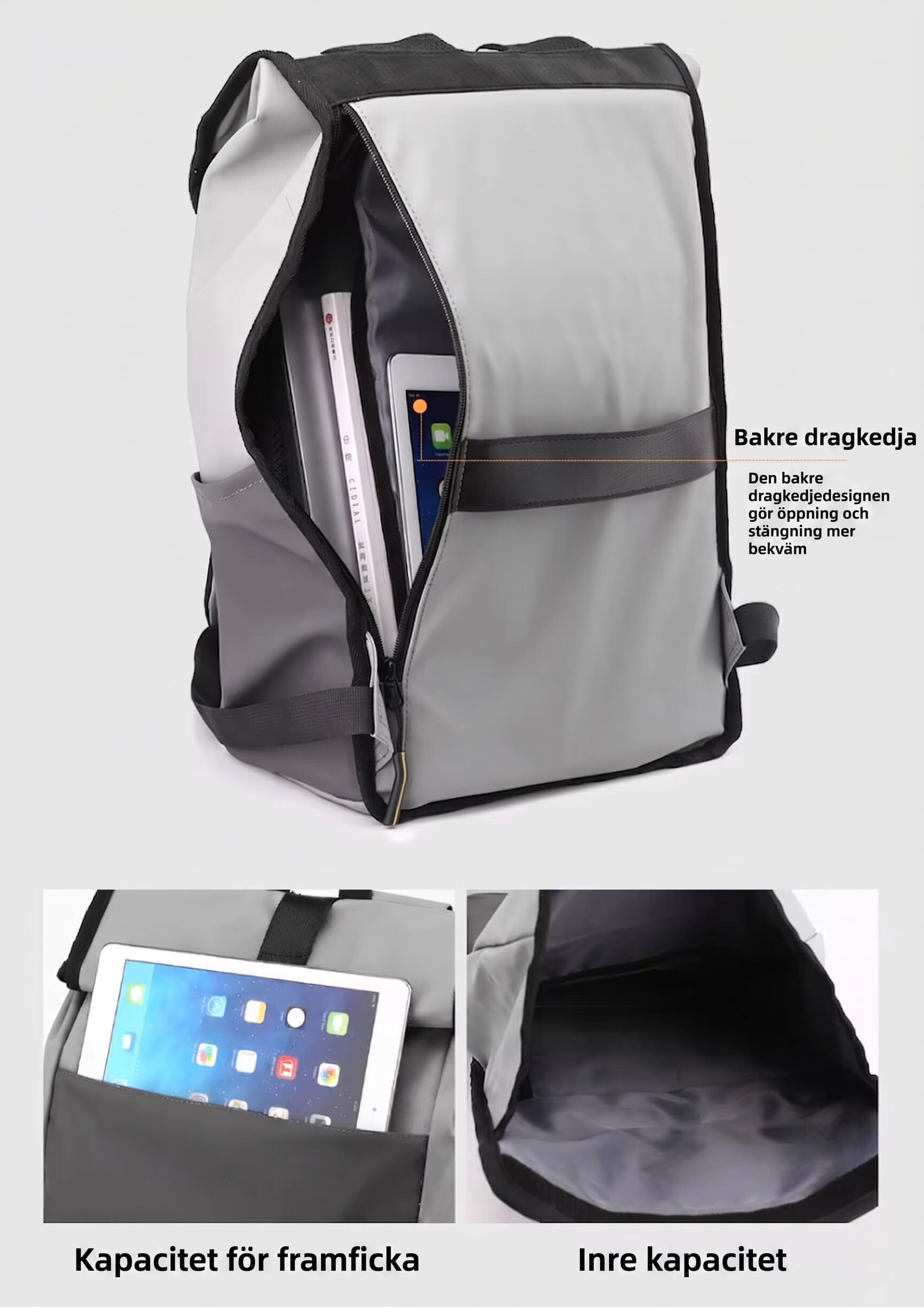 Datorryggsäck 17" fack