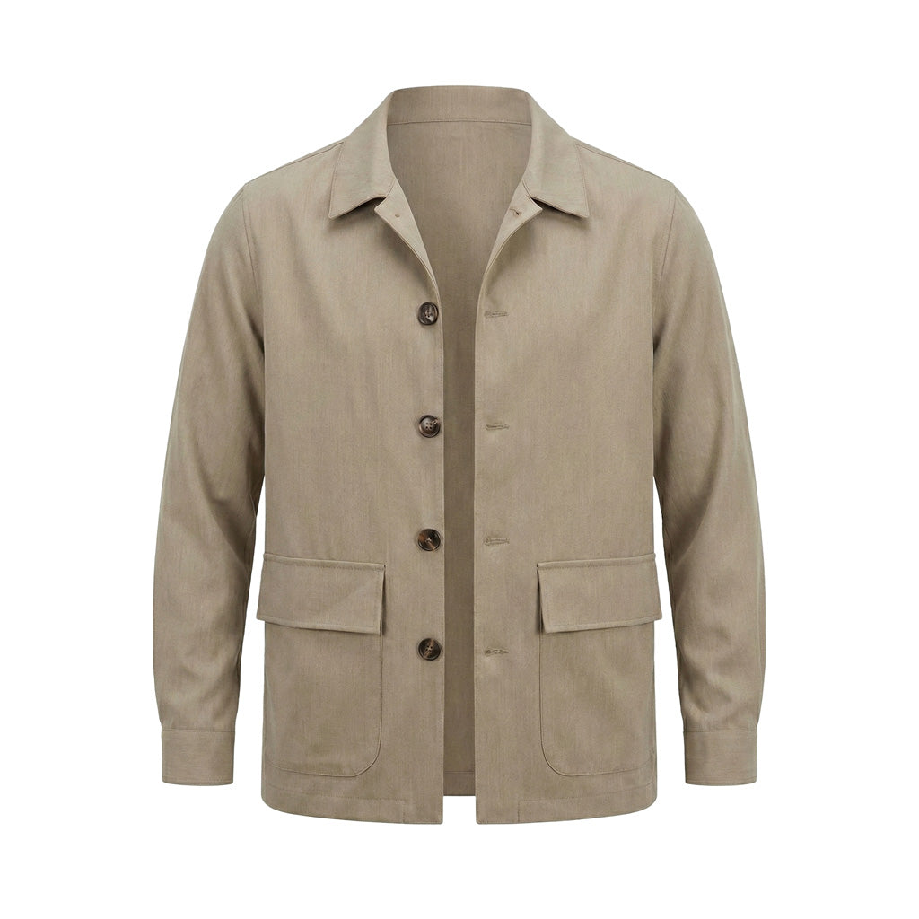 Produktbild på beige overshirt