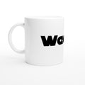 Vit kaffemugg med tryck