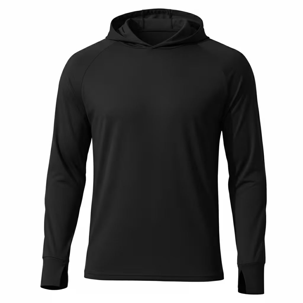 Profilkläder med svart löparhoodie
