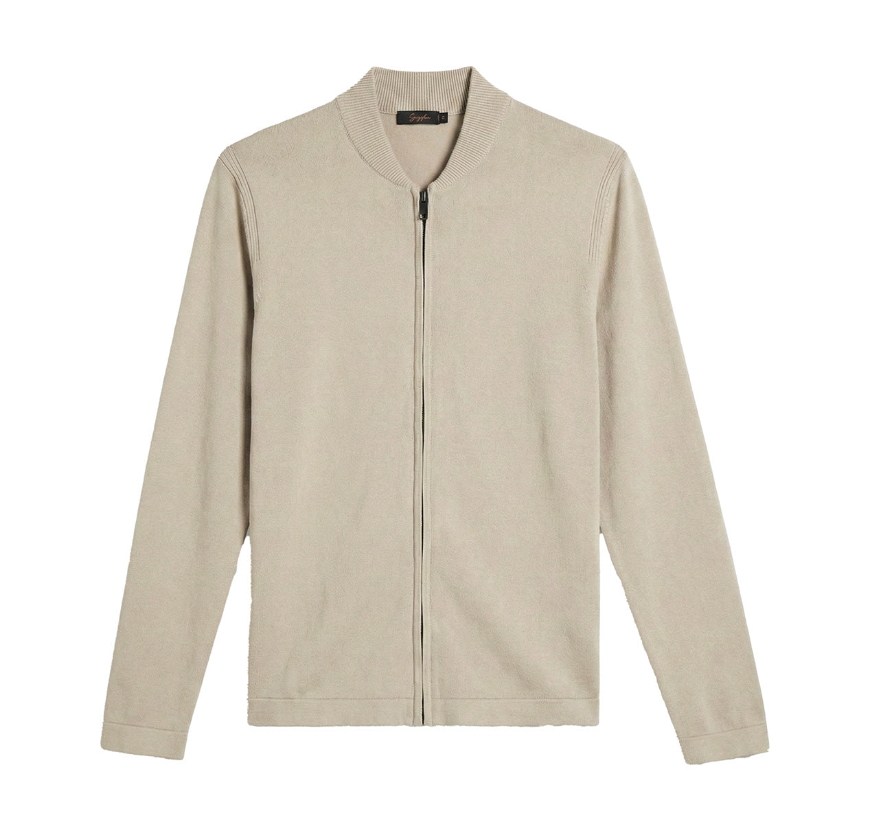 Produktbild beige zip-kofta