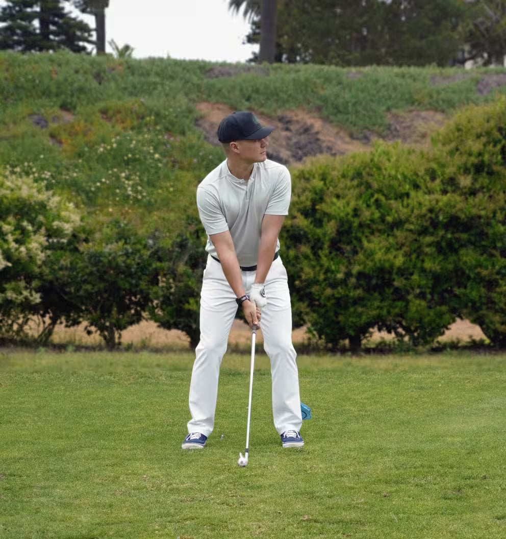 Golfspelar med profilkläder från wearly