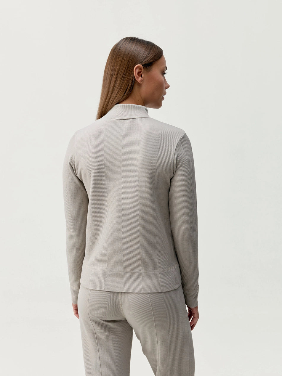 Tröja zip dam närbild rygg