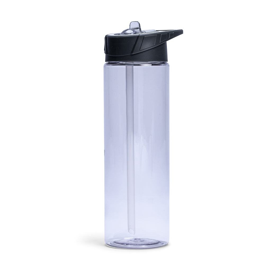 Flaska med sugrör transparent