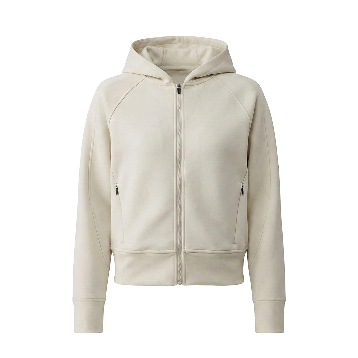 Produktbild vit ziphoodie dam