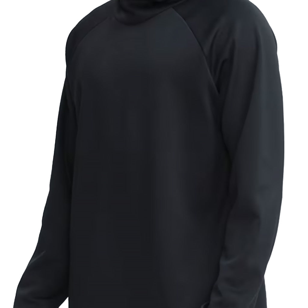Detaljbild på svart hoodie från wearly