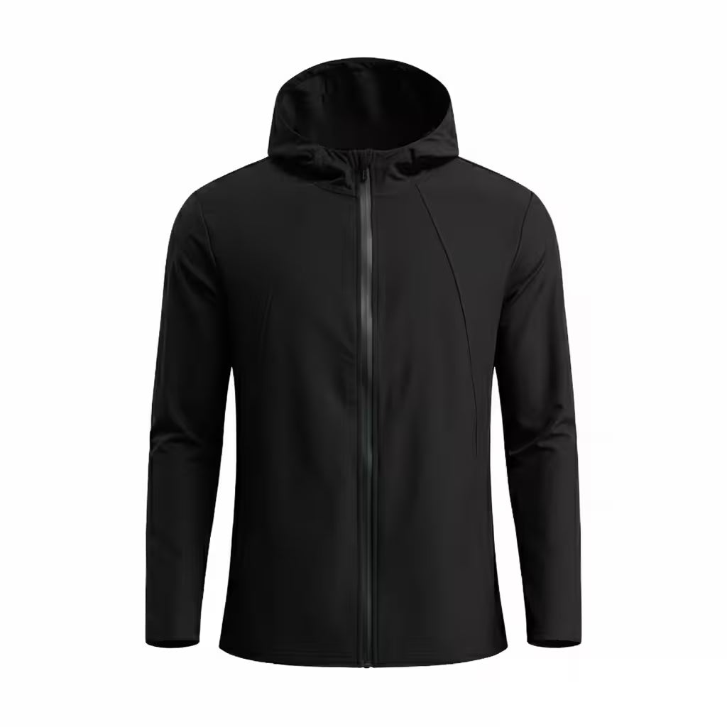 Svart träningströja med zip